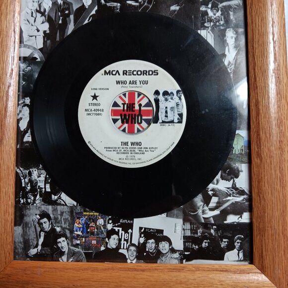 THE WHO Rock/Roll band-framed pictures with 45rmp record - Picture 1 of 1